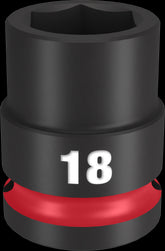 Milwaukee SHOCKWAVE Impact Duty Series 49-66-6250 Shallow Impact Socket, 18 mm Socket, 1/2 in Drive, Square Drive